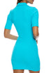 Luli Fama Beach Fuzz Deep V Polo Dress